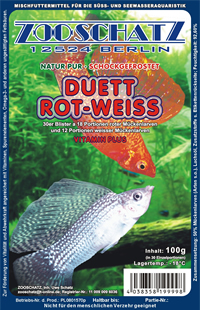 Frostfutter Mix, rote und weissse Müceknlaven für Zierfische
