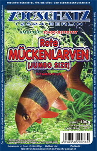 Rote Mückenlarven Kumbo Frostfutter