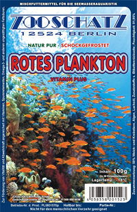 Frostfutter rotes Plankton für Zierfísche